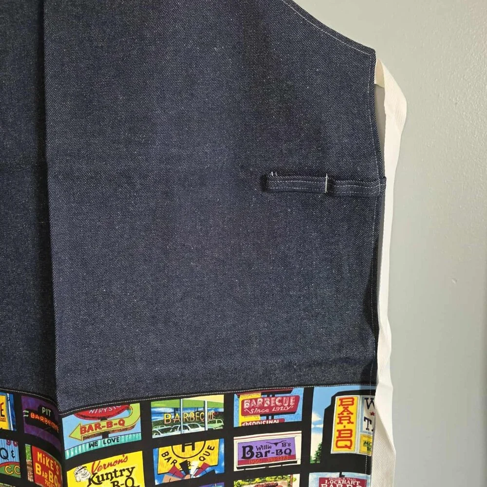 NWOT Denim/Linen Barbeque Apron